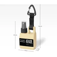 Outdoor Portable Spray Bottle Pump with Buckle for Camping Travel - Refillable Cosmetic Alcohol Perfume Dispenser Container