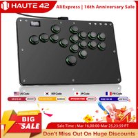 Haute42 R16 Button Rim Leverless Hitbox Controller Stickless Arcade Stick Controller For PC/ PS4/PS5/Steam Hitbox Fightstick
