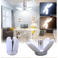 E27 220V OR 28W Fan Shape LED Bulb Light Bulbs LED Lamp Foldable For Home Living Room Warehouse Garage Ceiling Light