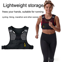 Reflective Running Chest Bag Fits 6.7" Phone - Breathable Lightweight for Marathon, Cycling, Hiking