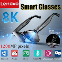 Lenovo 8K Camera Smart Glasses Chat GPT Touch Control Sport AI Sunglasses Music Player Bluetooth Call Translator Voice Assistant