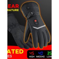AliExpress Kyncilor Electric heating gloves for winter skiing, adjustable in three levels, touch screen motorcycle gloves with waterproof strap and