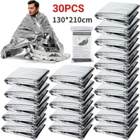 5-30pcs Outdoor Emergency Survival Blanket First Aid Rescue Kit Waterproof Waterproof Foil Thermal Camping Military Blanket Hot