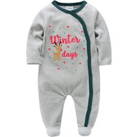 Kavkas Baby Junge Mädchen Strampler Winter Warme Pyjamas Langarm Cartoon Design Neugeborenen ropa de bebe 0-3 Monate Overall