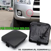 Pair Car Front Bumper Tow Hook Cover Eye Towing Unprimed Cap For Toyota RAV4 XA30 2009-2010 Left Right Trailer Caps Auto Styling