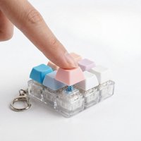 Decompression 9 Keyboard Key For Adults Antistress Boys Girls Anti Stress Finger Keyboard Games Keychain Gift