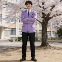 Anime Ouran High School Host Club Cosplay Fujioka Haruhi School Uniform Outfit for Halloween Party