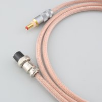 Audiocrast HIFI OCC Copper Wire GX16 DC Plug Linear Power Cable GX16-2P to DC2.5 DC2.1 High Fidelity Audio Cable for Electronics