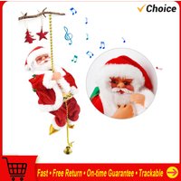 Santa Claus Kletter perlen batterie betriebene elektrische Klettern auf und ab Klettern Santa mit leichter Musik Weihnachts dekor Ornamente