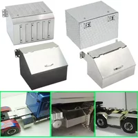 1 Item Simulation Metal Silver Toolbox for 1/14 Tamiya RC Truck Car For scania 770S For volvo FH16 For man