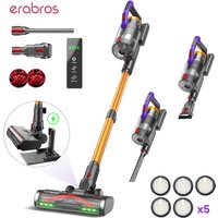 Erabros EV7 550W Motor Kabelloser Staubsauger 70KPa Saugkraft 70 Min. Laufzeit Ladestation Stabstaubsauger mit Aroma-Design