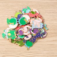 10pcs Mix Cartoon Animal Charms Enamel Dinosaur Charms Pendants for Jewelry Making Necklaces Earrings Bracelets DIY Crafts Gifts