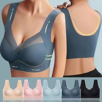 Top Seamless Women Sports Bras Plus Size Vest Support Show Comfortable No Steel Ring Underwear Yoga Fitness Sleep Bra Vest