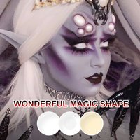 Hot! PSEYECHE Yearly 22MM Sclera Contact Lens For Cosplay Large Full Eye lenses Halloween Blind White White Mesh Blind Yellowish