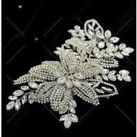 (1PCS) Luxury Crystal Rhinestone Alloy Wedding Headband Vintage Bridal Headdress Accessories Handmade Party Headpiece WHD-095