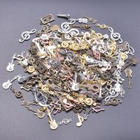 10-100pcs Random Mix 4 Color Music Instruments Note Headphone Charms Microphone Musician Pendant Jewelry Making DIY Accessories