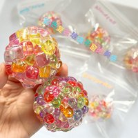 Crunchy Squishy Balls Ice Beads Stress Relief Toy Soft Sensory Fidget Toys for Adults Anxiety Relaxation Squeeze Toy Gifts