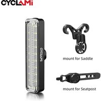 AliExpress CYCLAMI Bicycle Taillight Smart Braking 12 Mode Colorful Warning Light Nighttime Safety Rear Lamp For Bike Saddle Seatpost
