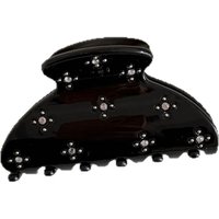 1pc High-end star-dotted diamond-encrusted shark clip for girls with thin hair, cute back-of-the-head hair accessory