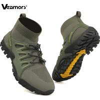 Knitted Men's Breathable Hiking Shoes Fashion High Top Women Outdoor Sneakers Non-slip Casual Sports Shoes for Trekking Camping