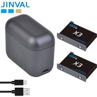 JINVAL 2400mAh Batteries For Insta360 ONE X3 Battery + 2-Slot Fast Charging Case Insta 360 X 3 Action Camera Accessories