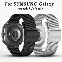 Milanese Metal Steel Strap for Samsung Galaxy Watch 8 Classic 46mm Bracelet for Galaxy Watch 8 44mm 40mm 1.0mm Mesh Wristband