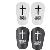 1 Pair Christian Shin Guards with Bible Verse Soccer Football Protective Pads for Adults & Youth, Inspirational Sports Gear