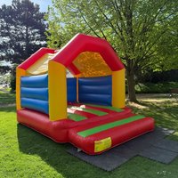 Children's Bounce House Entertainment Commercial Kids Jumping Bed with Blower Inflatable Jumping Bed Outdoor Naughty Castle