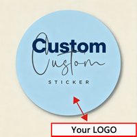 Customizable circular multi-color logo photo stickers - durable labels for promotional activities and company gifts