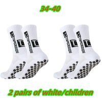 2-4 pairs of children's silicone anti slip sweat absorbing football socks, sports basketball socks