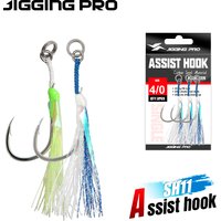 JIGGING PRO 1/0 2/0 3/0 4/0 Jigging Assist Hooks Single Hook For Metal Jig Lure Saltwater Fishing