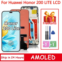 6.7:AMOLED 90hz For Honor 200 Lite LCD Display Touch Screen Assembly Replacement for Honor 200 Lite Screen with Frame