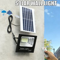 Hochleistungs-50W-Solar-Straßenleuchte Außenflutlicht mit Fernbedienung & Reflektor Sicherheitsscheinwerfer für Garten, Terrasse, Gehweg
