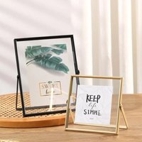 8x10 Inch Black Metal Photo Frame with Acrylic Screen, Desktop Rectangle Picture Frame for Photos, Calligraphy & Art Display