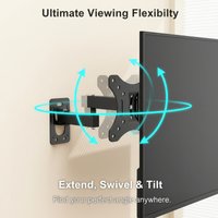 Swivel Tilt Rotation TV Wall Mount Full Motion Articulating Bracket for Most 10-32 Inch Flat Curved TVs Home Office Use