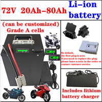 72V 20AH 30AH 40Ah 50AH 60AH 70AH 80Ah Lithium -ion battery with BMS for motorcycle electric car pedal energy golf cart