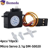 4/10pcs Micro Servo Mini Steering Gear DM-S0020 3.7V-5V 2.1g 180 Degree with JR Connector for RC Hobby Parts