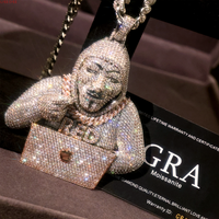 Anonymous/Hip Hop Pendant Cuban Chain, Iced Out, Pendant, Hip Hop Suitable for Daily Matching, Fashion Single Item Jewelry