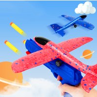 Kids 24cm Foam Plane Launcher Outdoor Toy for Boys Sport Catapult Game Children Girl Birthday Xmas Gifts