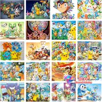 Pikachu Diamond Painting Kit Square Round Diamond DIY Japanese Cartoon Anime Mosaic Handmade Art Unique Gift Crafts Home Decor