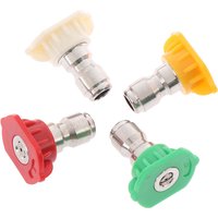 High Pressure Spray Nozzle Stainless Steel Quick Connect 0 15 25 40 Degree Tip