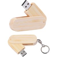 Rotatable Maple USB Wooden Walnut Pendrive with Key Chain Usb Flash Drive 4GB 8GB 16G 32GB 64G Usb Stick 2.0 Wedding Memory Gift