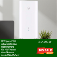 Unlocked Brovi 5G CPE H155-381 WiFi 6 AX3000 Indoor Gigabit 5G Wireless Router 4G LTE CAT20 Sim Card Wireless Modem