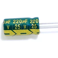 20-50PCS 25V220UF Aluminum Electrolytic Capacitor Original Low Esr/impedance High Frequency Size 6*12 220uf25v 25v220uf 20%