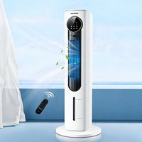Electric Fan Combo Household Vertical Humidifier Silent Mobile Small Air Cooler Portable Ventilation