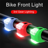Bike Front Light Silicone LED Front Rear Wheel Bicycle Light Flash Safety Warning Light Waterproof Tail Lamp Bicycle Accessories
