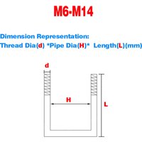 Carbon Steel Galvanized Square Clamp / Right Angle U-Clamp / U-Bolt / Right Angle Screw / Square Clamp / Buckle Clamp M6-M16