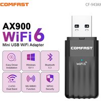 COMFAST USB Adapter Bluetooth5.3 WiFi6 Dongle AX900 WiFi Adapter Driver-Free 2.4&5.8GHz Wireless Receiver For PC/Laptop Win10/11