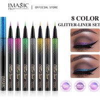 IMAGIC 8 Color Glitter Eyeliner Set Long Lasting Eye Makeup Waterproof Eyeliner Highly Pigmented EY-360