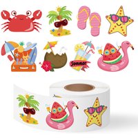 100-500pcs Summer Cartoon Stickers Wedding Birthday Party Gift Wrapping Label Scrapbook Cute Stationery Stickers